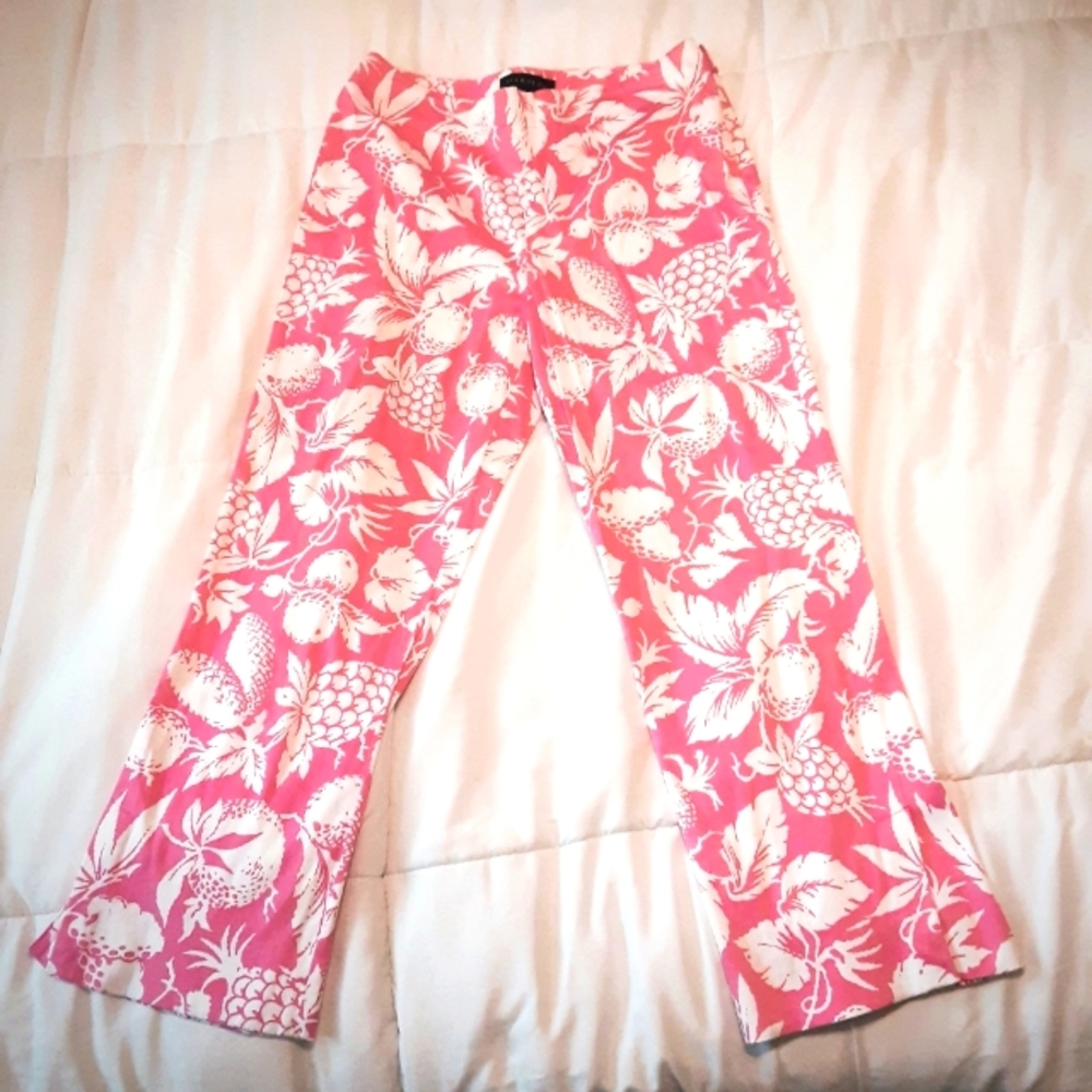 HAROLD’S Fruit Print Cropped Capris
